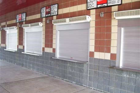 Al concession shutters - 4 in a row