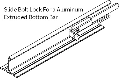 SLIDE BOLT ASSEMBLY - STD BOTTOM BAR