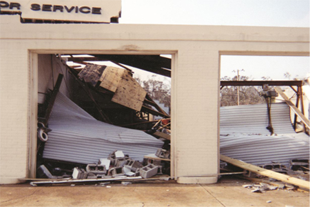 Hurricane Proof Doors after Ivan with damage Hurricane Proof Doors after Ivan with damage