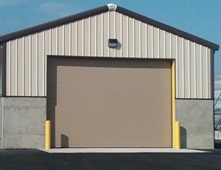 industrial garage door tan