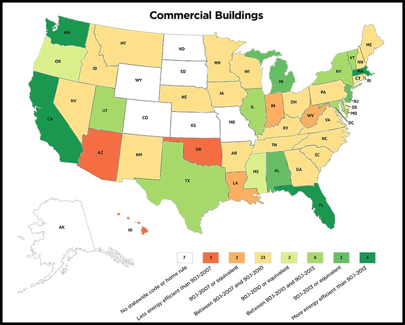 insulated garage door energy code map