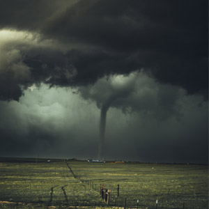 Tornado room protecting farmland 