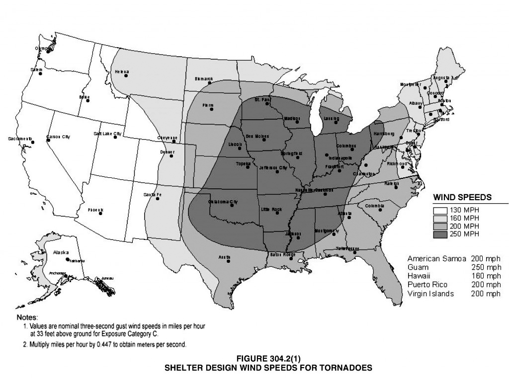 Tornado Room ICC500 250mph zone map